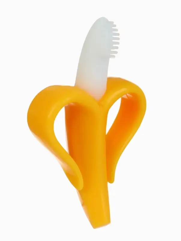 Набор силиконовых прорезывателей для зубов «Банан, погремушка», 2 шт., Крошка Я