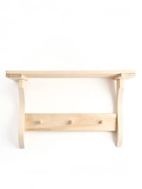 Полка - вешалка "Сосновская №2" 3 крючка 58х37х24 см