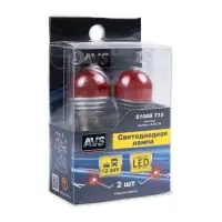 S108B T15/красный/(BAY15d) 6SMD 3030 10-30V 2contact.(1157) коробка 2 шт