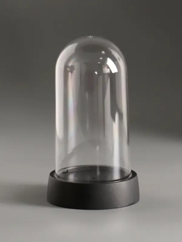 Купол-клош на подставке пластик 8,5х8,5х15 см Купол-клош на подставке пластик 8,5х8,5х15 см