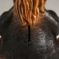 Копилка "Конь с подковой" 23 см, бронзовый