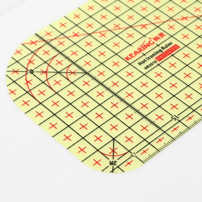 Лекало портновское метрическое, жаропрочное, 20 × 10 см, цвет жёлтый