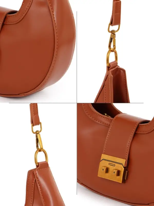 Сумка женская багет TEXTURA на молнии, 24&times;6.5&times;13 см, рыжая