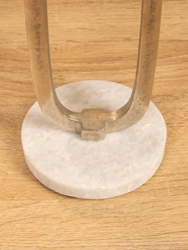 Подсвечник Подсвечник "Эллипс" 10х10х30 см, d 7,5 см, алюминий, мрамор