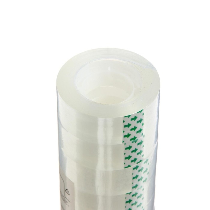 Набор из 8 штук, клейкая лента, 19 мм х 33 м, кристально-прозрачная