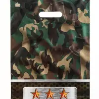 Пакет подарочный &laquo;Камуфляж&raquo;, полиэтиленовый с вырубной ручкой, 31&times;40 см, 60 мкм