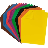 Бумага цветная Комус Класс 16л, 8цв, А4, Живая природа, мелов, двусторонняя