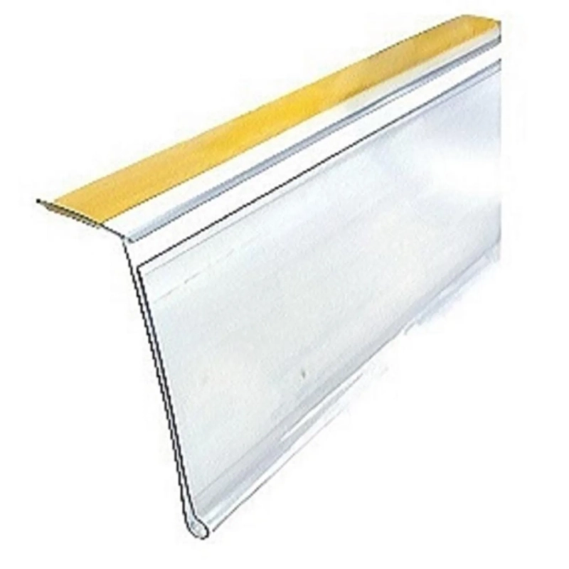 Ценникодержатель полочный самокл. под угл. 15&deg;, прозр., 1000мм, 50 шт/уп