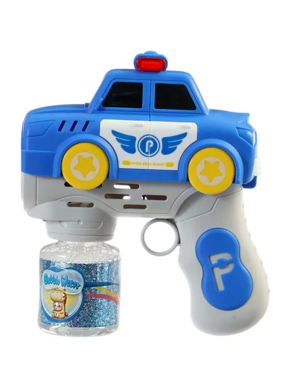Генератор мыльных пузырей "Полицейская машина", световые эффекты, работает от батареек