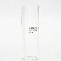 Ваза стеклянная для цветов " Flowers ", 6 х 20 см (530 мл)