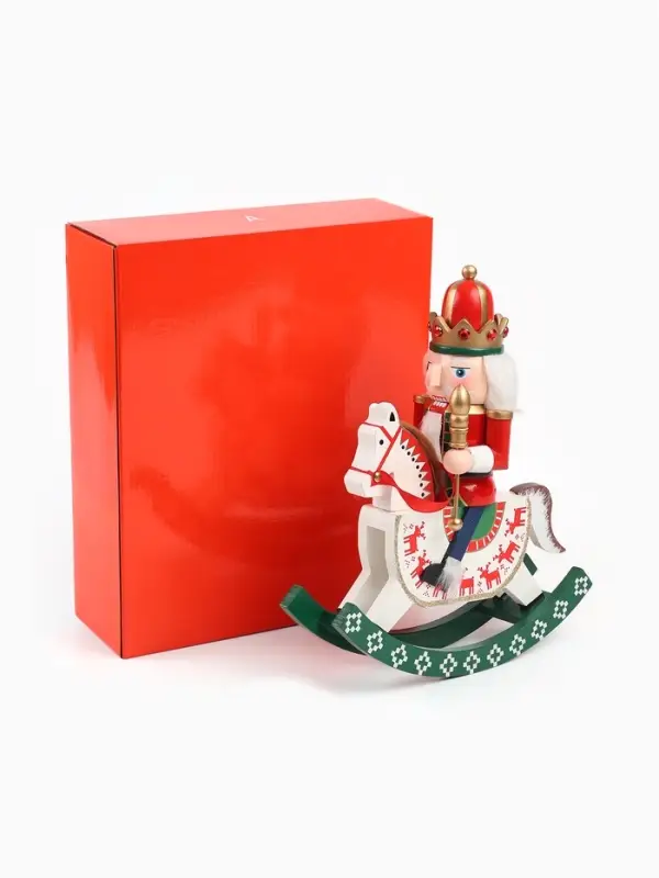Новогодний декор  Новогодний декор "Щелкунчик на лошадке" 28 см
