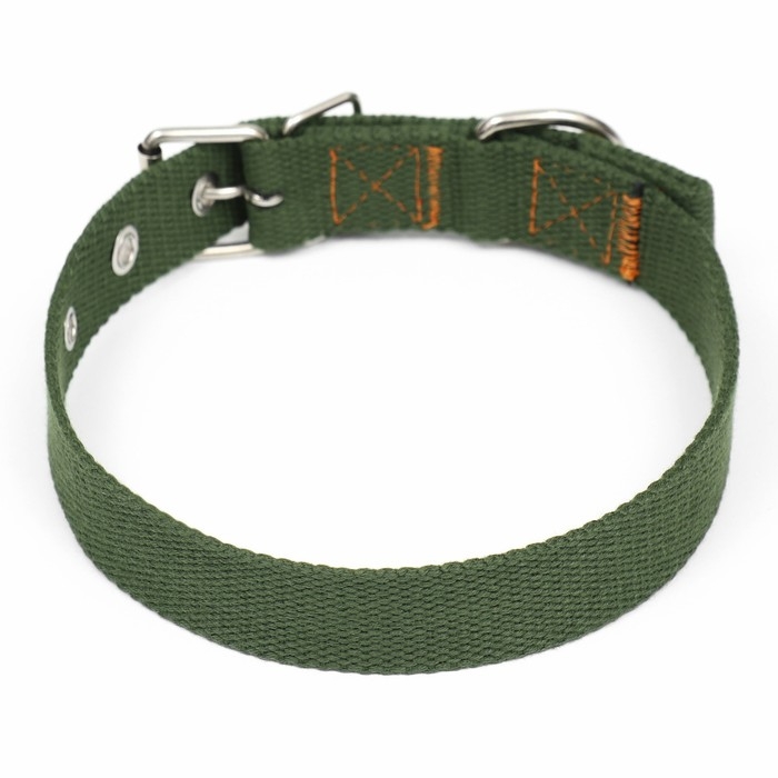 Ошейник брезентовый однослойный, 58 х 2,5 см, хаки Ошейник брезентовый однослойный, 58 х 2,5 см, хаки