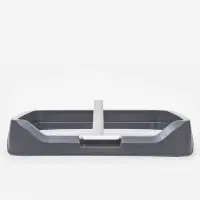 Туалет для собак 48 х 39 х 8,5 см с бортами, съёмной решеткой и столбиком, серый