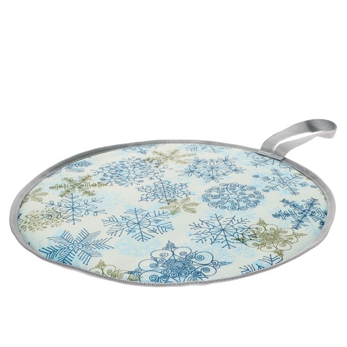 Ледянка мягкая, принт: зимний фисташковый, диаметр 450 мм Ледянка мягкая, принт: зимний фисташковый, диаметр 450 мм