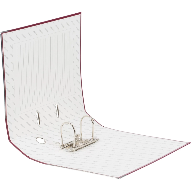 Папка-регистратор 75мм Attache А4, бордо, тиснение кожа, метал угол