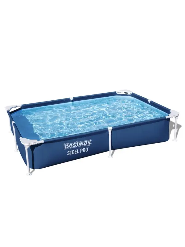 Бассейн каркасный Bestway Steel Pro 56401, 221&times;150&times;43 см, прямоугольный