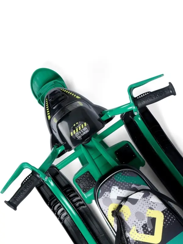 Снегокат Snowpatrol, со спинкой, зелёный, СНД2/SP3 Nika Kids