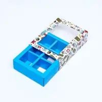 Коробка для 6 конфет, «Мужской день» 13.7×9.8×3.8 см