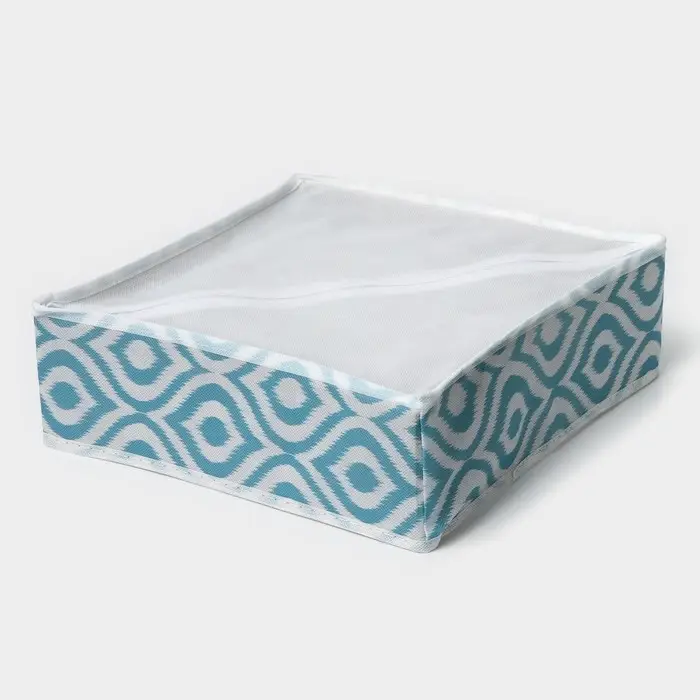 Органайзер для хранения белья Доляна &laquo;Лагуна&raquo;, 24 ячейки, 30&times;30&times;10 см, бирюзовый