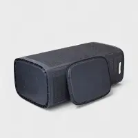 Плетёная корзина для белья с крышкой &laquo;Лён&raquo;, 100 л, 43&times;32&times;80 см, графит