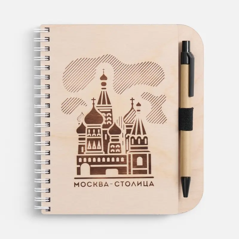 Блокнот на пружине Woodpad на заказ
