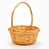 Корзина плетёная для хранения Vier, из лозы, с ручкой, цвет медовый, набор 3 шт., Greengo