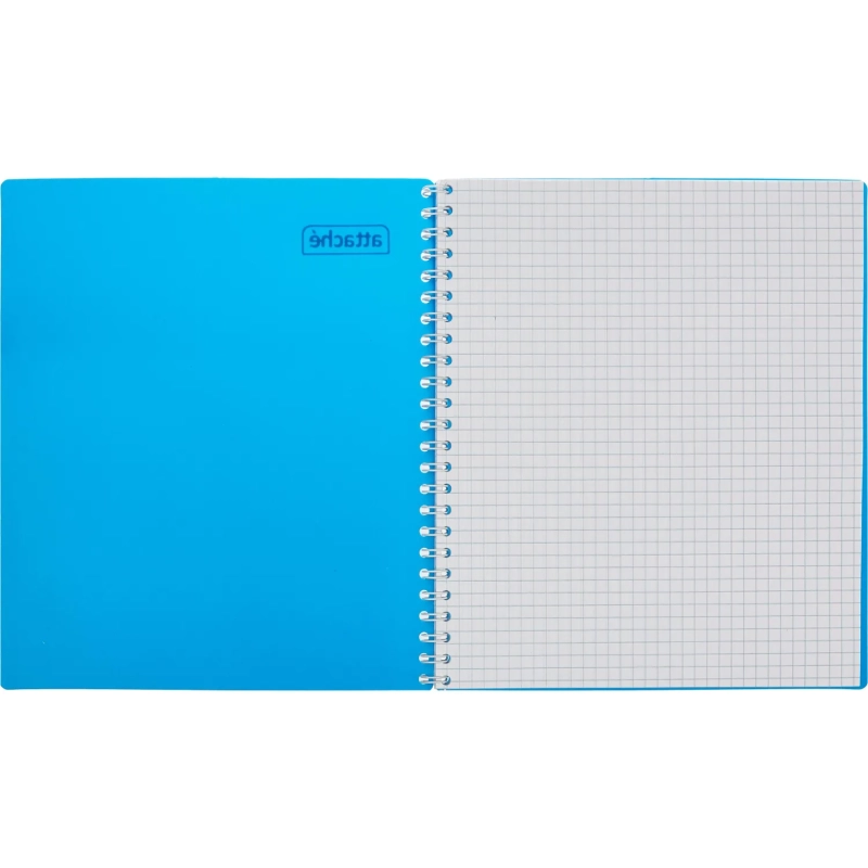 Тетрадь общая Attache 80л клетка А5,спираль, обложка Plastic