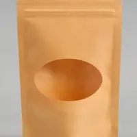 Пакет Zip-lock Крафт с круглым окном 11&times;16 см