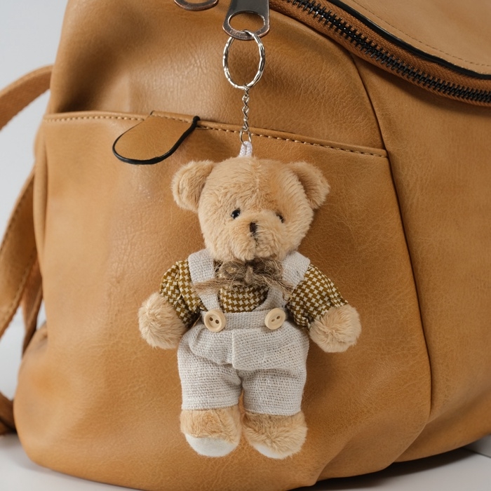 Брелок текстиль Брелок текстиль "Мишка в комбезе" 8,5х4х12,5 см