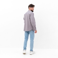 Рубашка мужская MIST oversize размер 50, светло-серый