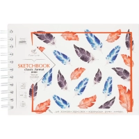 Скетчбук А6,60л,бл.офсет 100гр,бок.спир,жестк.подл.SKETCHBOOK MINI 2620 асс