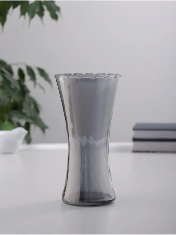 Ваза для цветов &laquo;Агнес&raquo;, талия, 19.5&times;10 см, стекло, серая