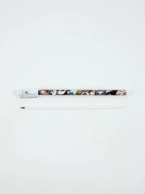 Ручка пластик с колпачком &laquo;Мемные коты&raquo;, синяя паста, шариковая 0.5 мм