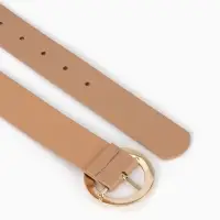 Ремень женский, 4&times;110 см, матовая пряжка, 1 прокол, бежевый