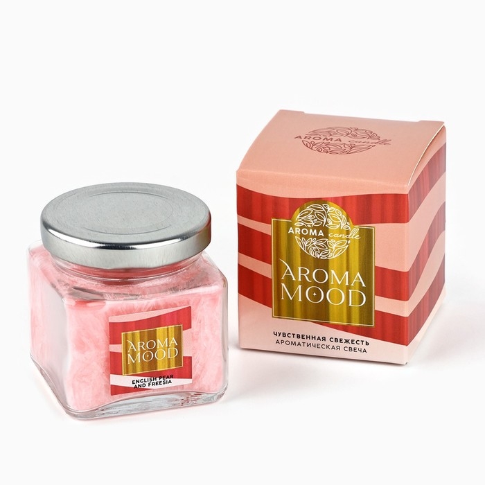 Ароматическая свеча  Ароматическая свеча "Aroma mood", аромат английская груша и фрезия