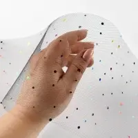 Фатин с разноцветными блёстками, 15 см, 23&plusmn;1 м, 11&plusmn;1 г/м&sup2;, чёрный №40