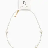 Чокер "Морской мир" жемчуг барочный, цвет белый в золоте