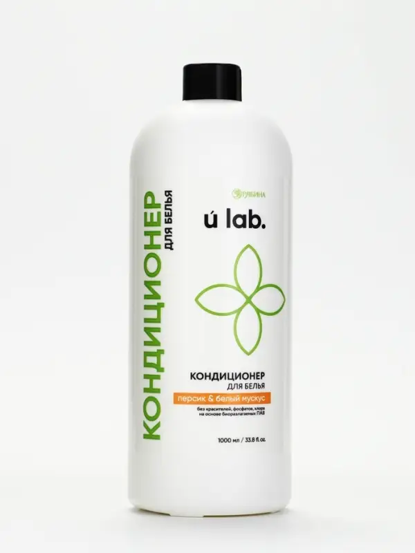 Кондиционер для белья, аромат персик и белый мускус, 1000 мл, ULAB