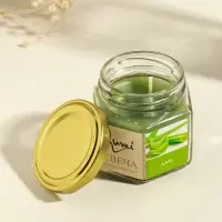 Свеча ароматическая в банке 70 гр воска, алое Свеча ароматическая в банке 70 гр воска, алое