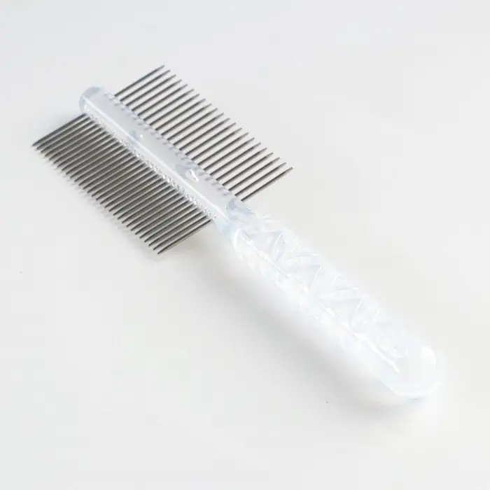 Расчёска для шерсти &laquo;Пузырьки&raquo;, 19.5&times;5.6 см, двухсторонняя, прозрачная