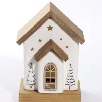 Фигурка керамическая с подсветкой &laquo;Домик с ёлочками&raquo; 9.2&times;7.6&times;10.8 см