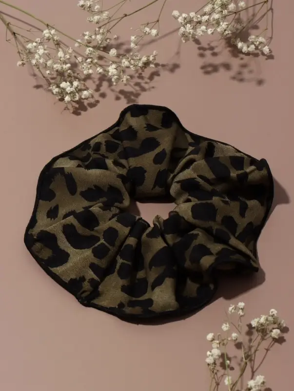 Резинка для волос QF &laquo;Орбита гранд&raquo;, лео принт, 16 см