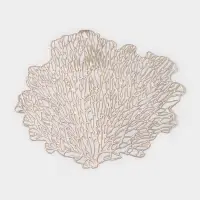 Салфетки сервировочные на стол Доляна &laquo;Кораллы&raquo;, 4 шт., 48&times;39 см, золотые