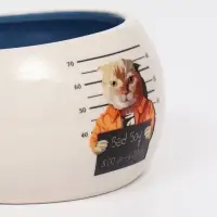 Миска Tasty, 200 мл, 10.5&times;10.5&times;5.6 см, скошенный край, керамика, синяя, белая