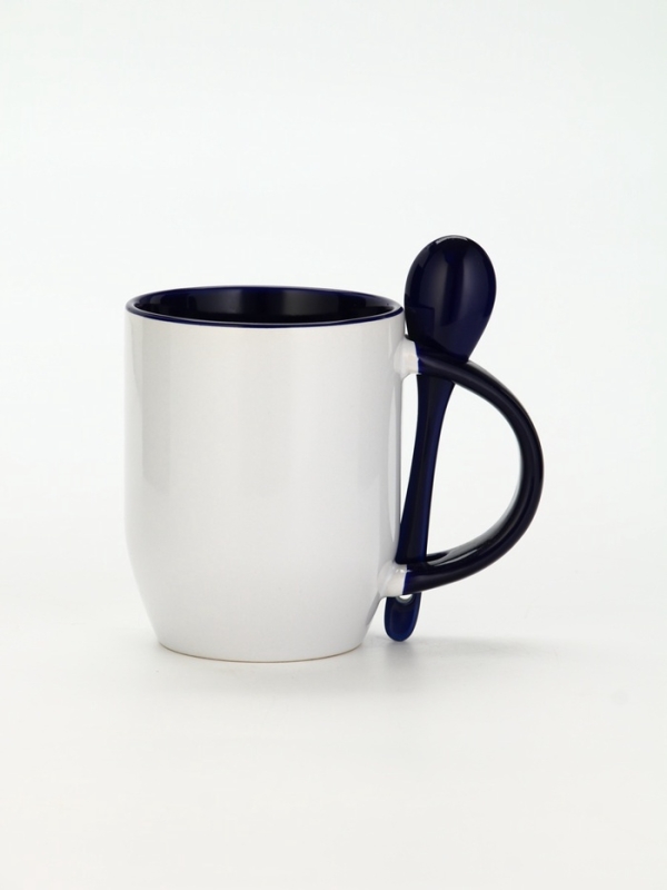 Кружка с ложкой "Любимому учителю", 350 мл