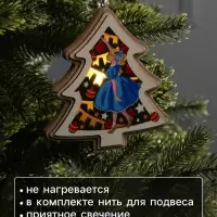 Подвеска световая &laquo;Девочка с игрушками&raquo;, 11&times;12 см, от батареек LR41&times;3, свечение тёплое белое