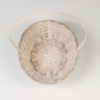 Корзина плетёная, 19&times;5 см, белый, бамбук