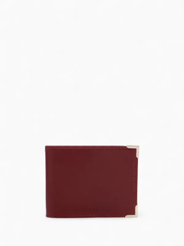 Обложка для удостоверения с окошком, бордовая