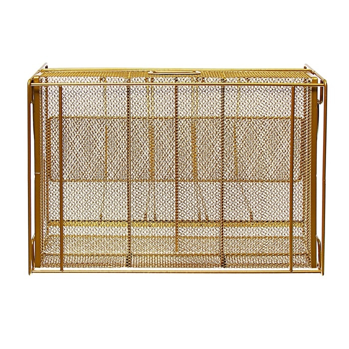 Подставка для канцелярских принадлежностей Calligrata, сетка, металлическая, золотой