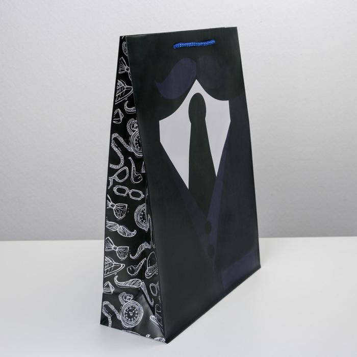 Пакет подарочный ламинированный, упаковка, &laquo;Костюм&raquo;, L 28 х 38 х 9 см